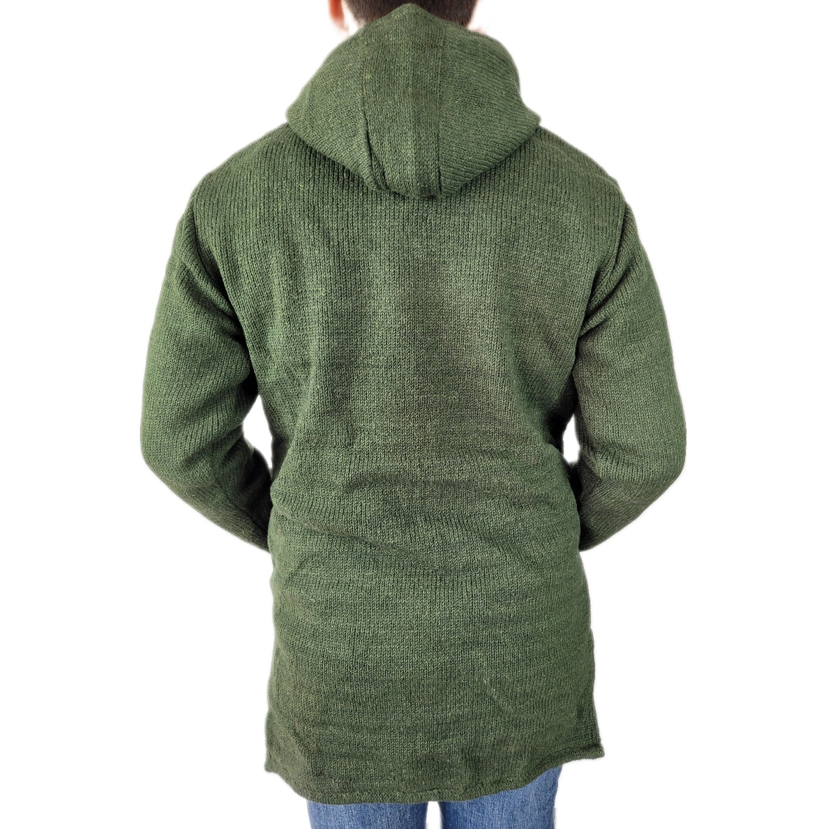 Hood Pull Over Long Back Green