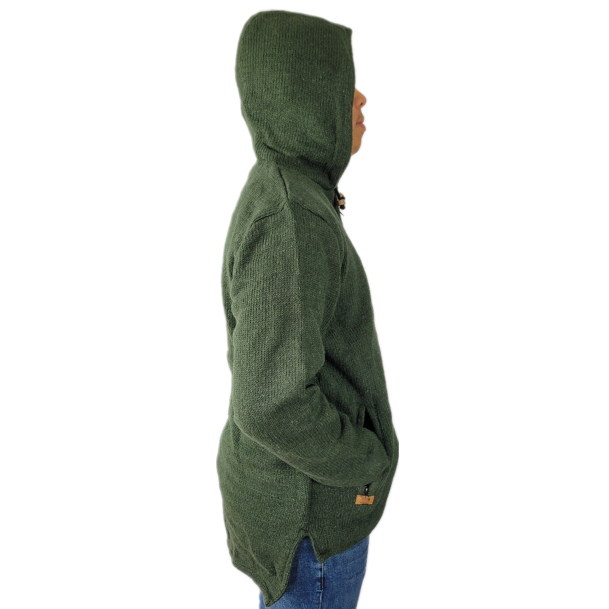 Hood Pull Over Long Back Green