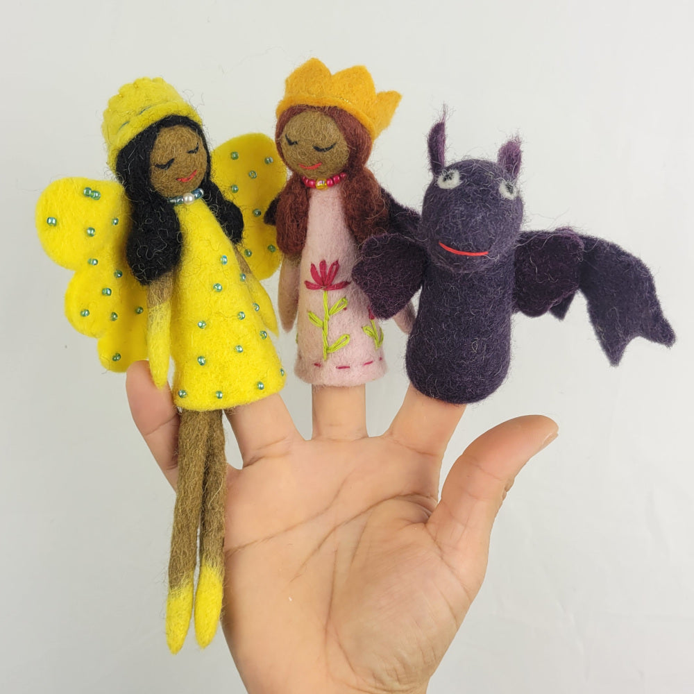 Felted finger puppets FANTASY & PEOPLE