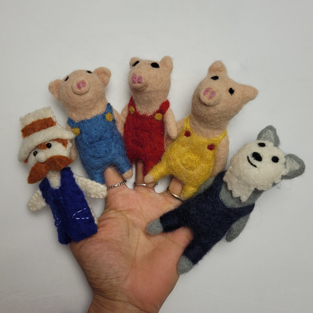 Felted finger puppets FARM ANIMALS