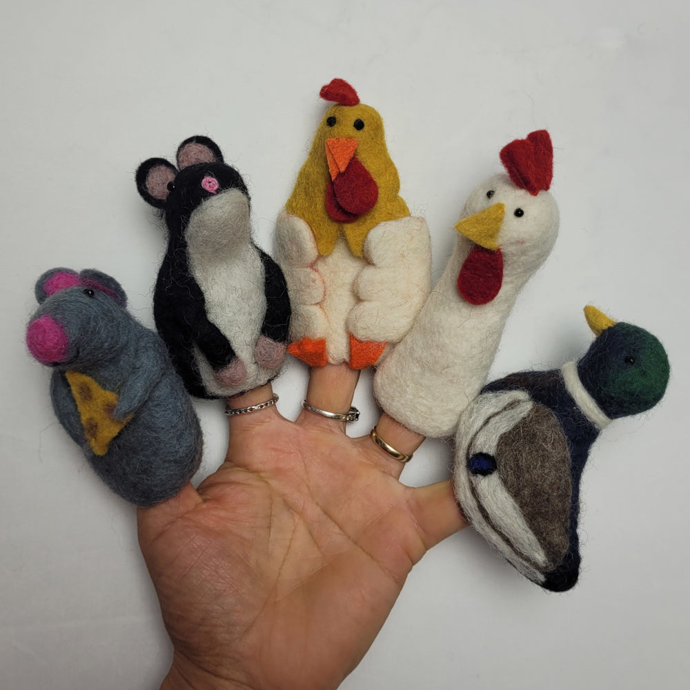 Felted finger puppets FARM ANIMALS