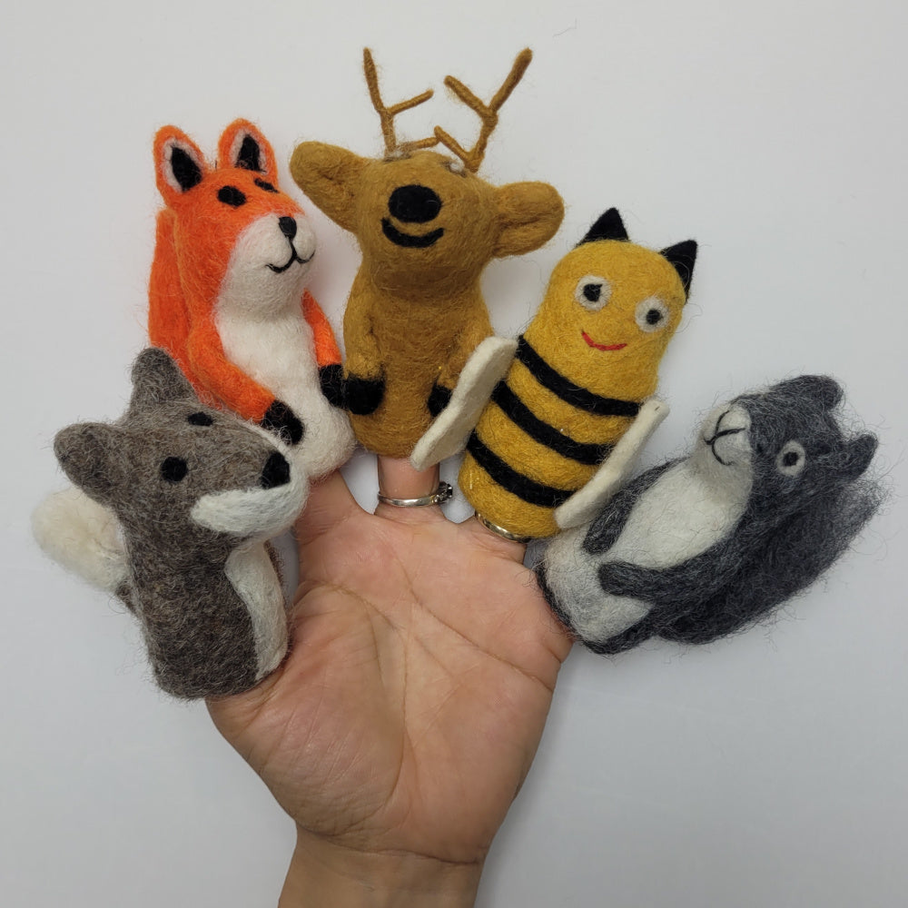 Felted finger puppets FARM ANIMALS