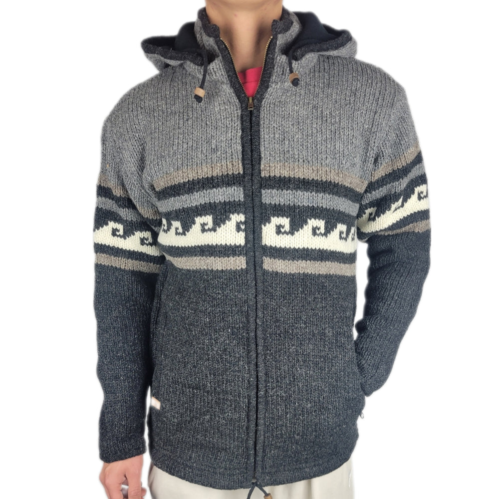 Jacket Grey to Charcaol wave