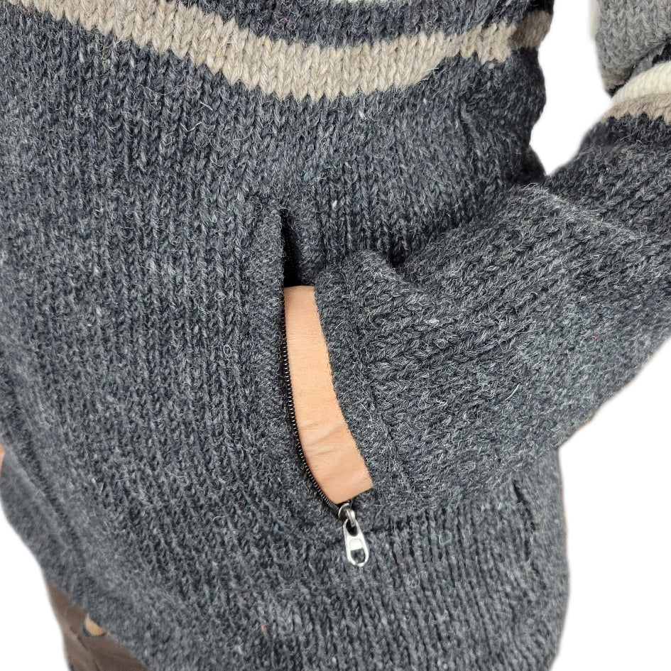 Jacket Grey to Charcaol wave