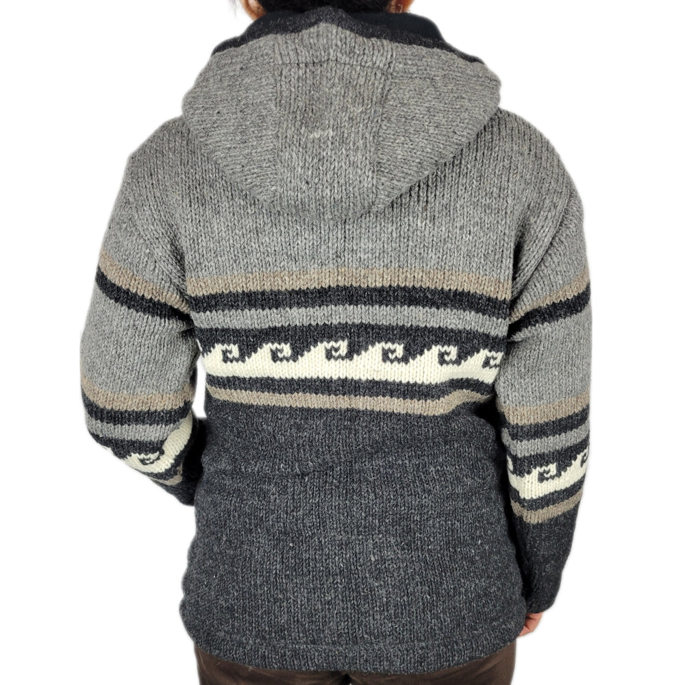 Jacket Grey to Charcaol wave