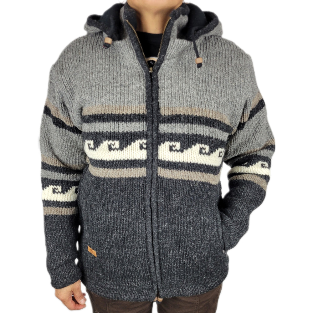 Jacket Grey to Charcaol wave
