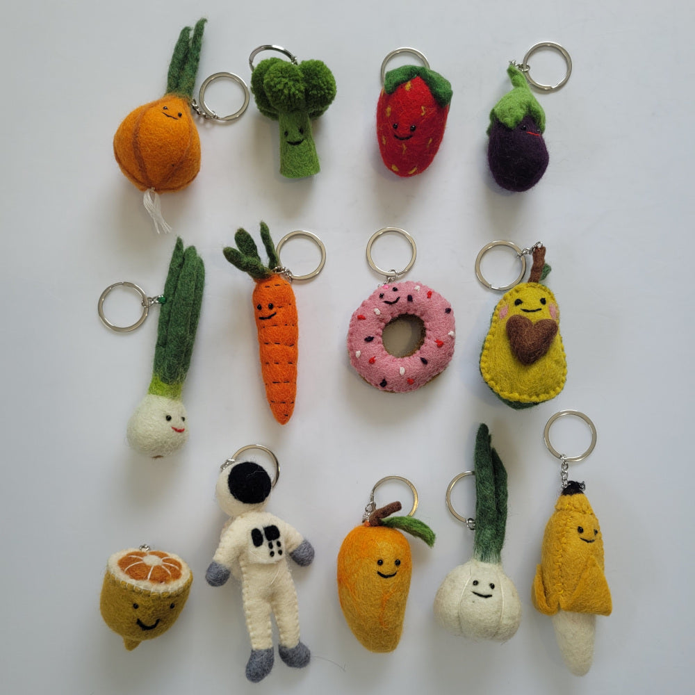 Felted keyrings