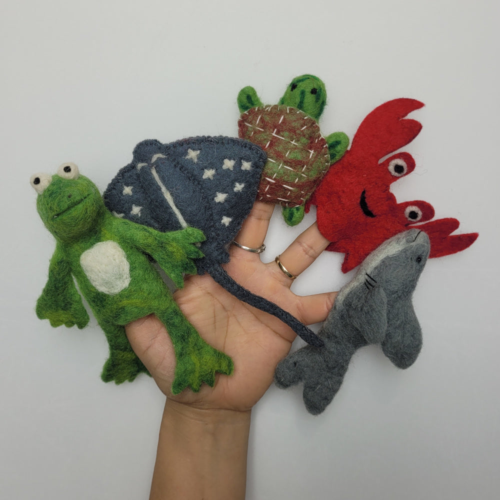 Felted finger puppets SEA LIFE