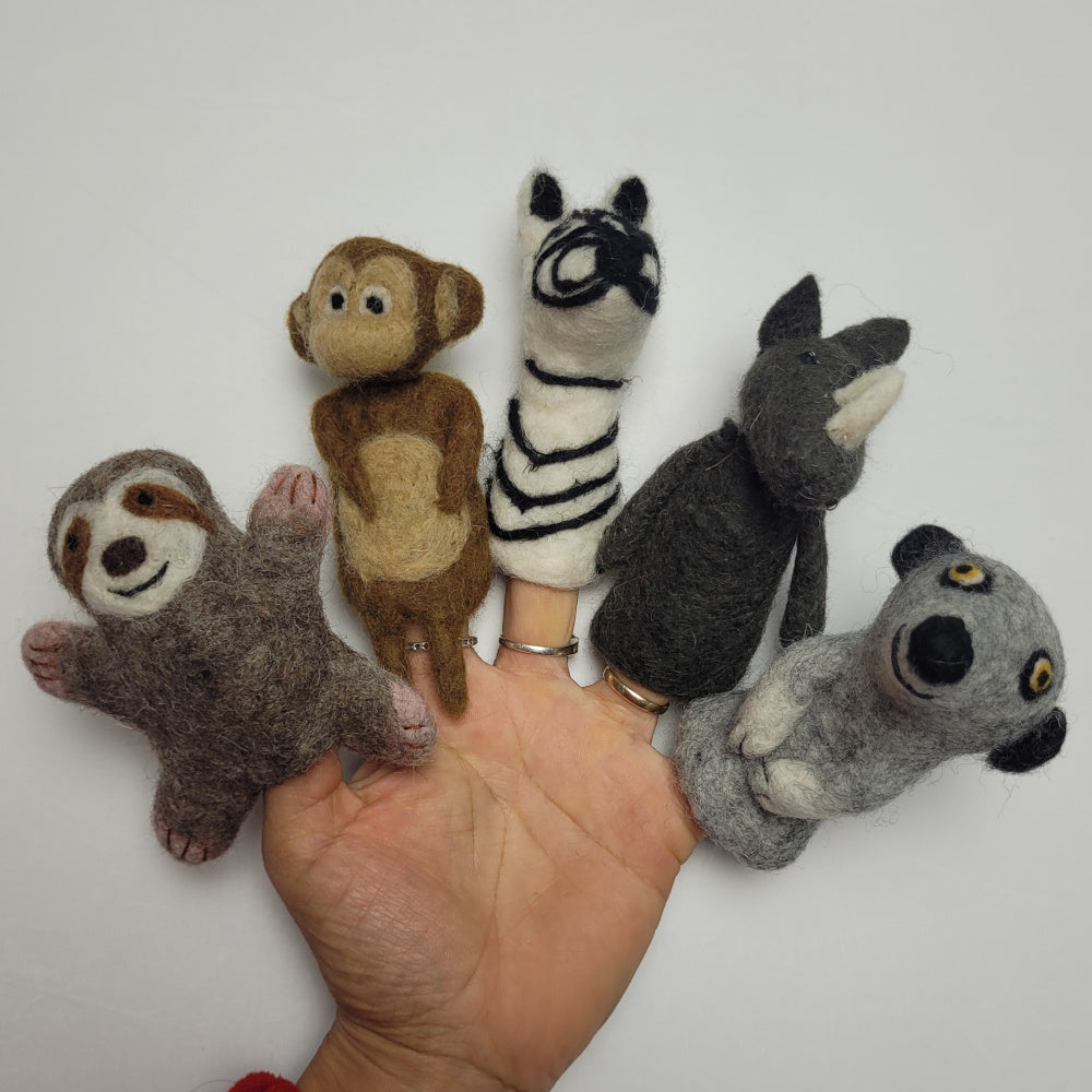 Felted finger puppets WILD LIFE