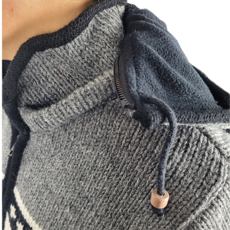 Jacket Light Grey to Black Wave