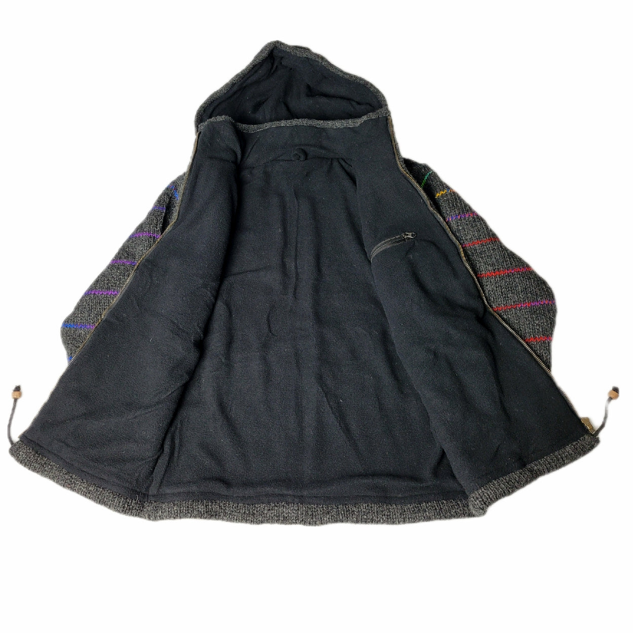 Jacket Dark Grey Rainbow Lines