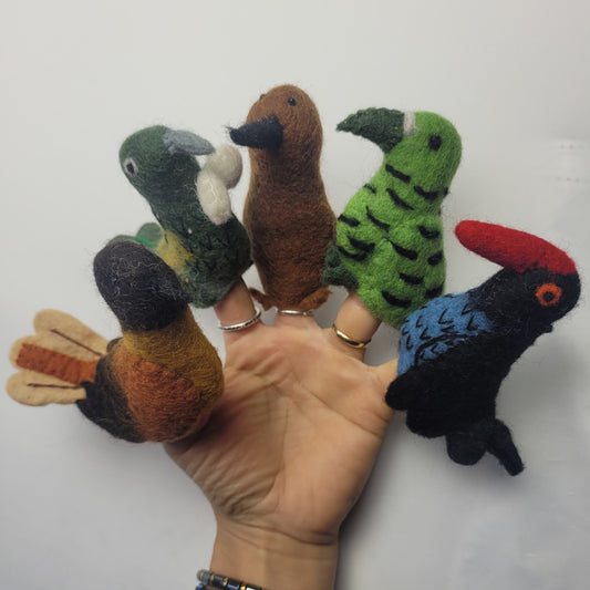 Felted finger puppets NZ NATIVES