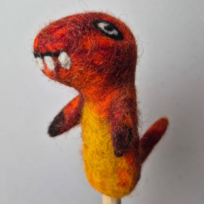 Wool Felt finger puppets DINOSAURS
