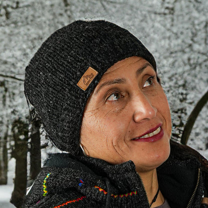 Wool beanie classic DARK GREY