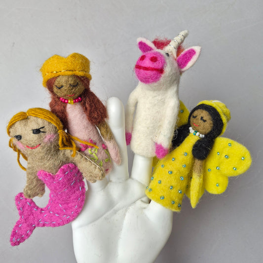 Wool Felt finger puppets FANTASY & PEOPLE