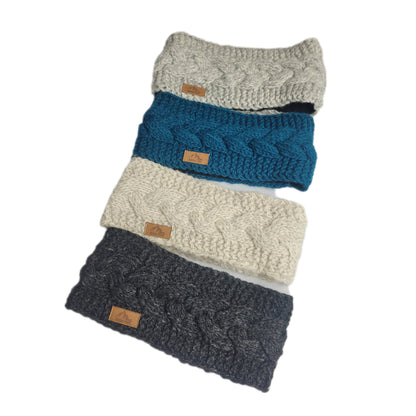 Wool Headband fleece lined TEAL