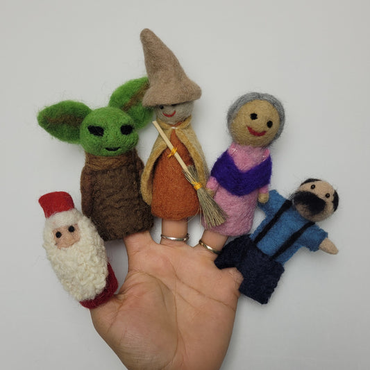 Felted finger puppets FANTASY & PEOPLE