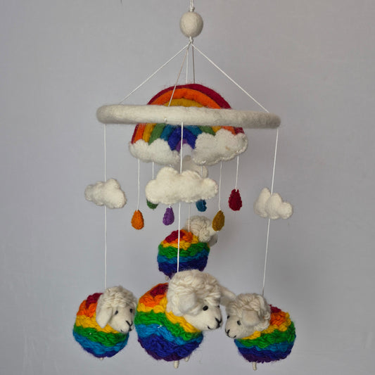 Rainbow Sheep Mobile