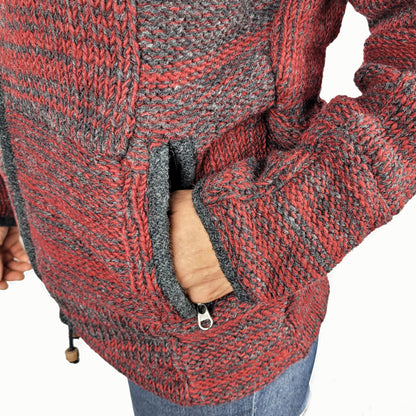 Jacket Red Mix Squares