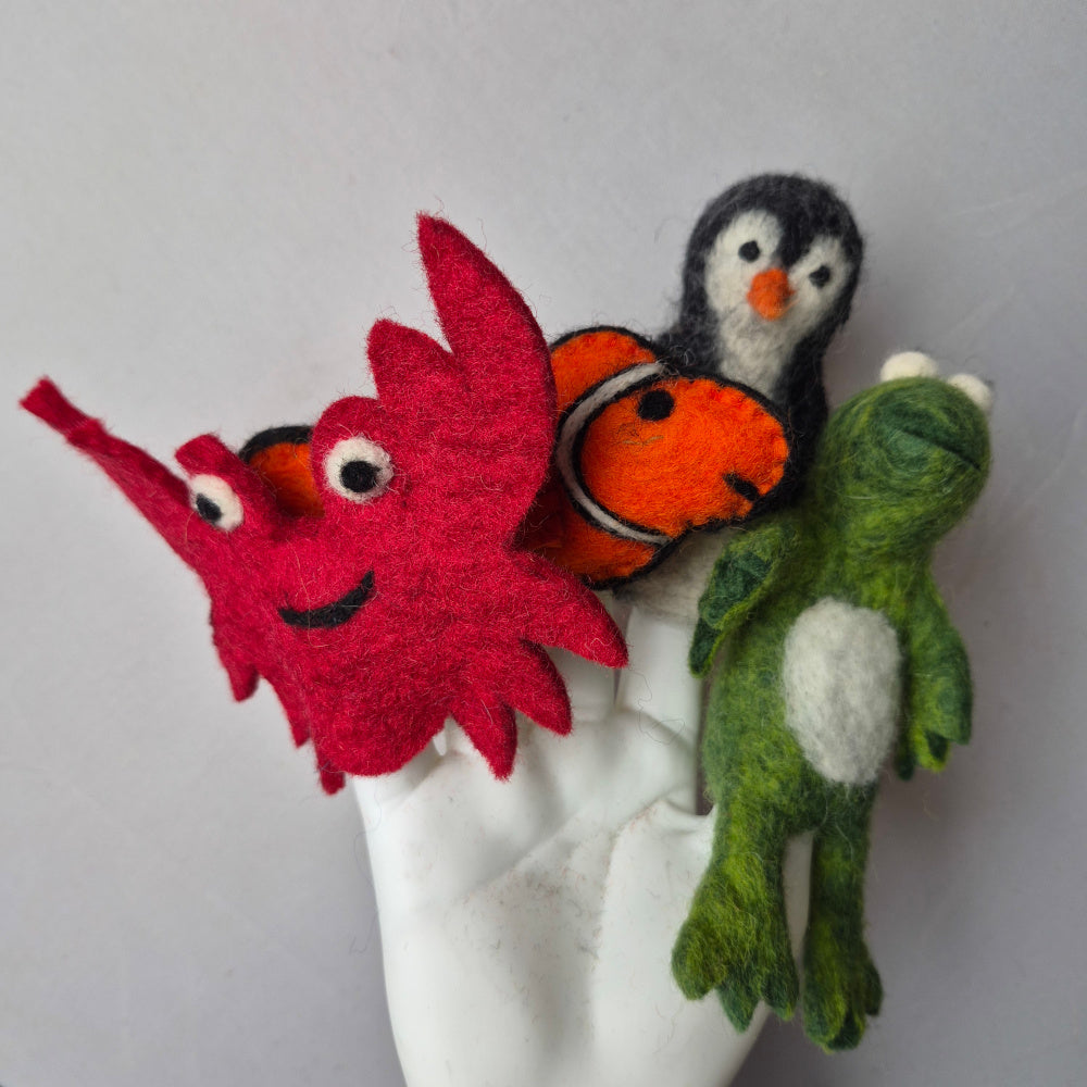 Wool Felt finger puppets SEA LIFE