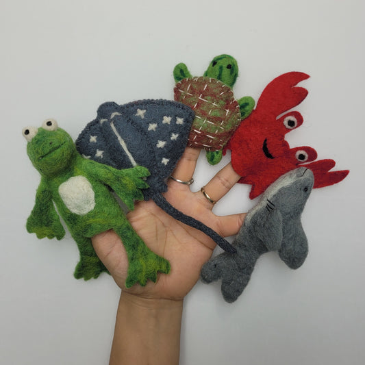 Felted finger puppets SEA LIFE