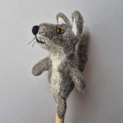 Wool Felt finger puppets 3 LITTLE PIGS AND WOLF