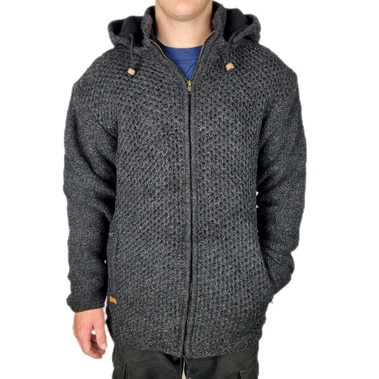 Jacket Charcoal Plain multi knit