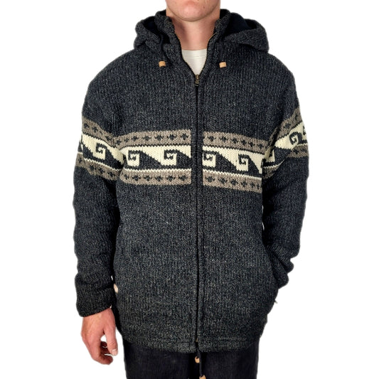 Jacket Dark grey wide wave