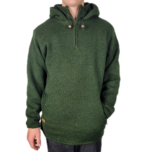 Hood Pull Over Dark Green