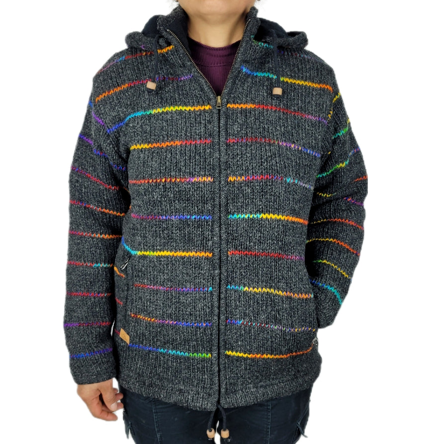 Wool Jackets with fleece lining, removeable hoods and zip pockets ...